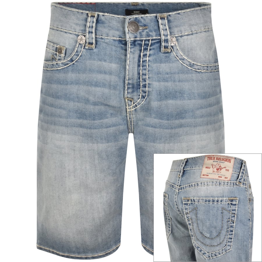 True Religion Bobby Super T Shorts Blue | Mainline Menswear us
